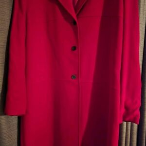 Kasper Vibrant Red Trench Coat